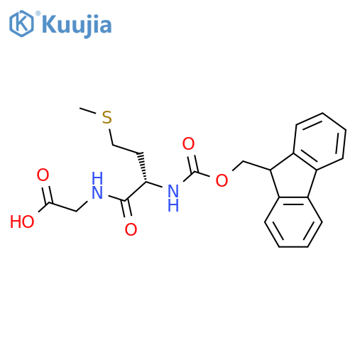 2-(2S)-2-({(9H-fluoren-9-yl)methoxycarbonyl}amino)-4-(methylsulfanyl)butanamidoacetic acid structure