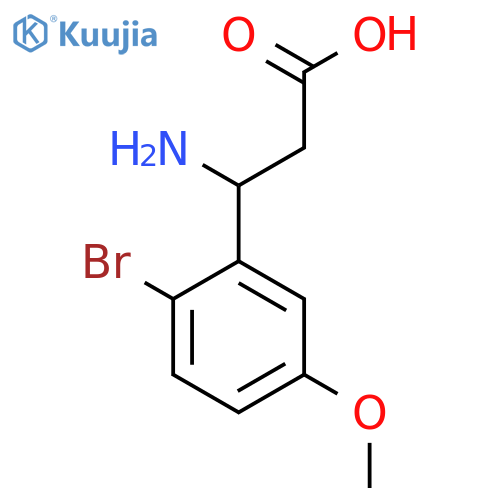 3-amino-3-(2-bromo-5-methoxyphenyl)propanoic acid structure