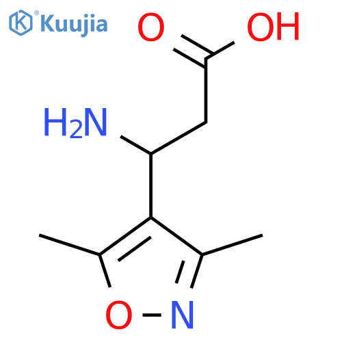 3-Amino-3-(dimethyl-1,2-oxazol-4-yl)propanoic acid structure