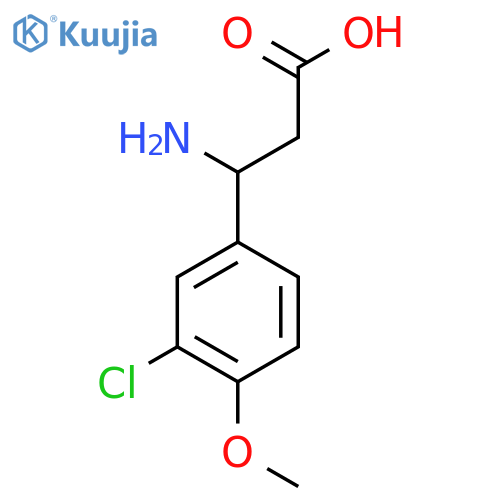 3-amino-3-(3-chloro-4-methoxyphenyl)propanoic acid structure