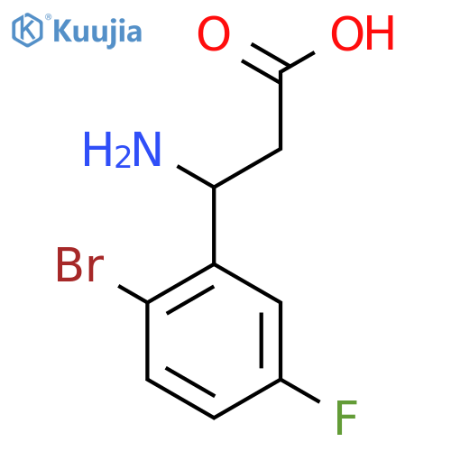 3-amino-3-(2-bromo-5-fluorophenyl)propanoic acid structure