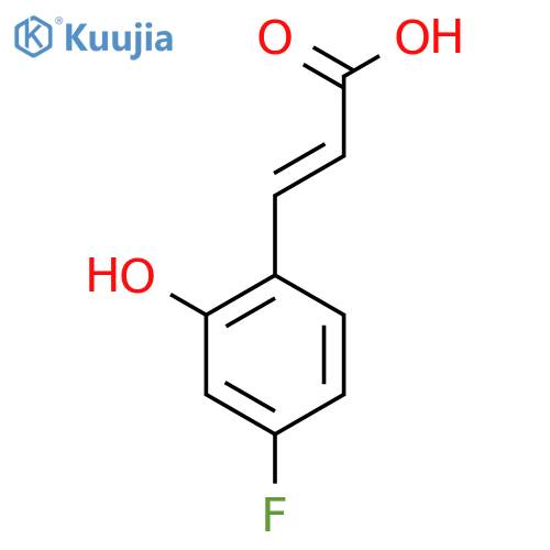 4-Fluoro-2-hydroxycinnamic acid structure