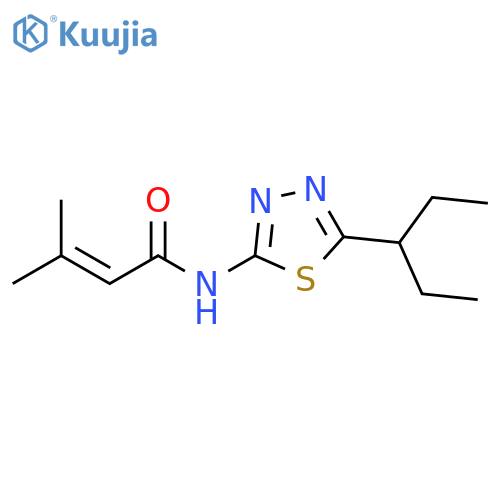3-methyl-N-5-(pentan-3-yl)-1,3,4-thiadiazol-2-ylbut-2-enamide structure