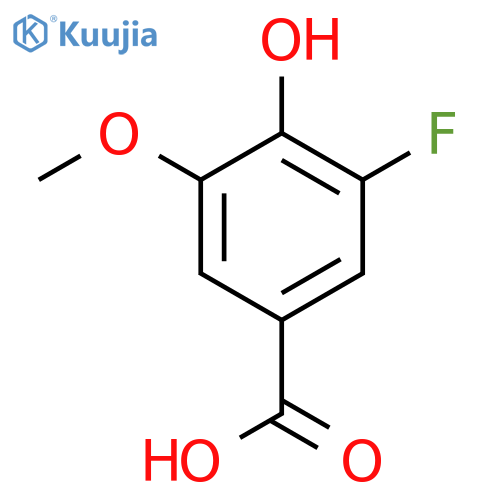 3-fluoro-4-hydroxy-5-methoxybenzoic acid structure