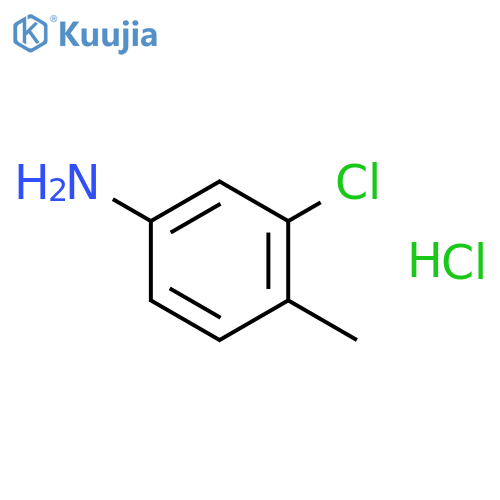 Benzenamine,3-chloro-4-methyl-, hydrochloride (1:1) structure