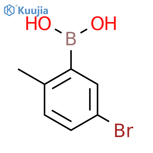 5-Bromo-2-methylphenylboronic acid structure