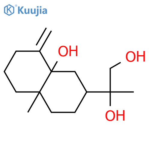 (R)-2-[(2R)-Decahydro-8aβ-hydroxy-4aα-methyl-8-methylenenaphthalen-2-yl]-1,2-propanediol structure