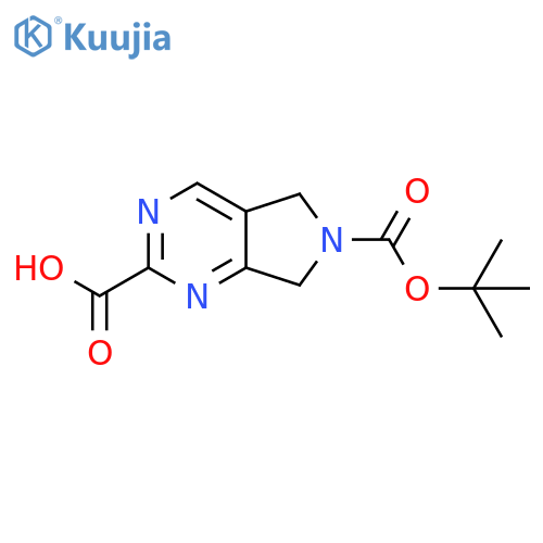 6-[(tert-butoxy)carbonyl]-5H,6H,7H-pyrrolo[3,4-d]pyrimidine-2-carboxylic acid structure