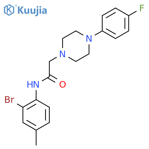 N-(2-Bromo-4-methylphenyl)-2-[4-(4-fluorophenyl)piperazin-1-yl]acetamide structure