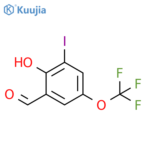 2-Hydroxy-3-iodo-5-(trifluoromethoxy)benzaldehyde structure