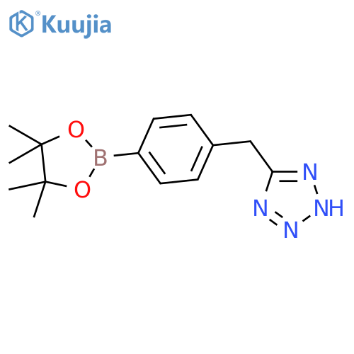 5-(4-(4,4,5,5-Tetramethyl-1,3,2-dioxaborolan-2-yl)benzyl)-1h-tetrazole structure
