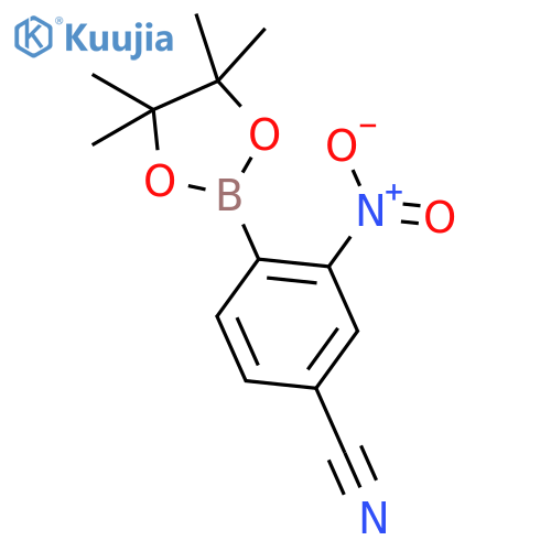 BENZONITRILE, 3-NITRO-4-(4,4,5,5-TETRAMETHYL-1,3,2-DIOXABOROLAN-2-YL)- structure