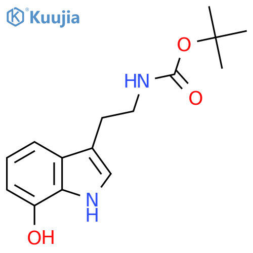 tert-butyl N-2-(7-hydroxy-1H-indol-3-yl)ethylcarbamate structure