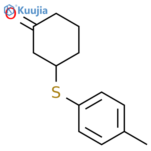 Cyclohexanone, 3-[(4-methylphenyl)thio]- structure