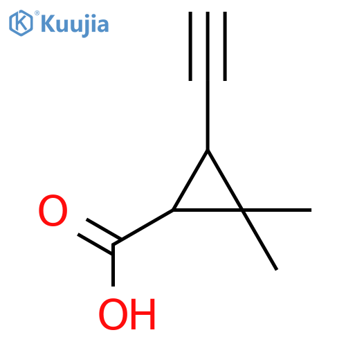 Cyclopropanecarboxylicacid, 3-ethynyl-2,2-dimethyl-, (1R-cis)- (9CI) structure