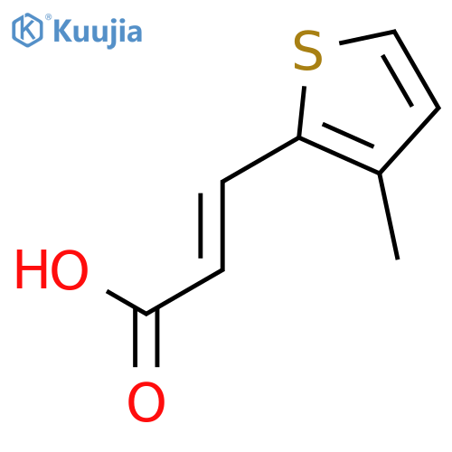 (E)-3-(3-methylthiophen-2-yl)acrylic acid structure