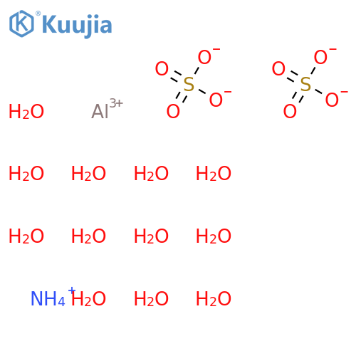 Aluminum ammonium sulfate dodecahydrate structure
