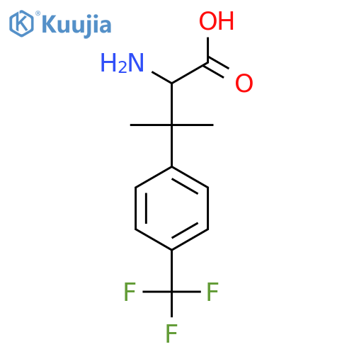 2-amino-3-methyl-3-4-(trifluoromethyl)phenylbutanoic acid structure
