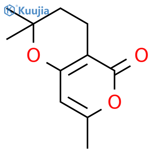 2H,5H-Pyrano[4,3-b]pyran-5-one, 3,4-dihydro-2,2,7-trimethyl- structure