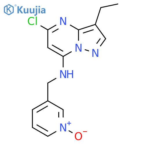 (5-Chloro-3-ethyl-pyrazolo[1,5-a]pyrimidin-7-yl)-(1-oxy-pyridin-3-ylmethyl)-amine structure