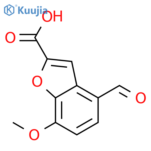 4-formyl-7-methoxy-1-benzofuran-2-carboxylic Acid structure
