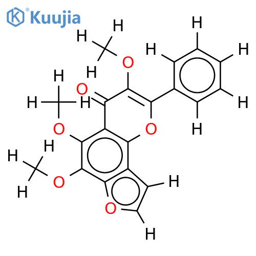 3,5,6-trimethoxy-[2'',3'':7,8]-furanoflavone structure