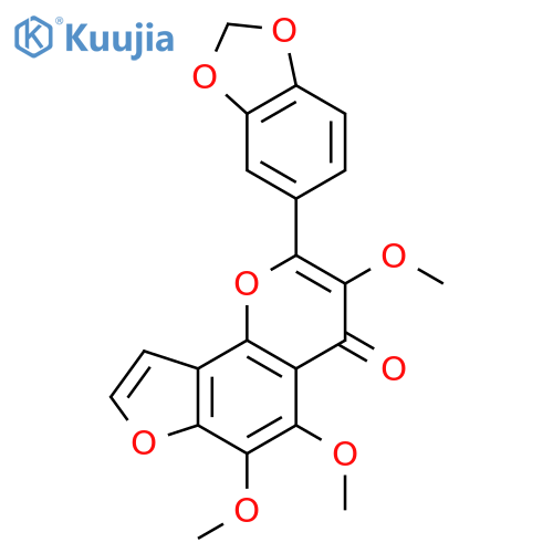 3-Methoxy-2-(1,3-Benzodioxol-5-yl)-5,6-Dimethoxy-4H-furo[2,3-H]-1-benzopyran-4-one structure