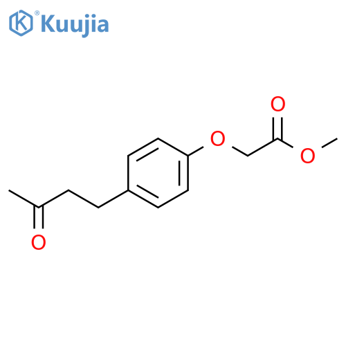 Acetic acid, [4-(3-oxobutyl)phenoxy]-, methyl ester structure