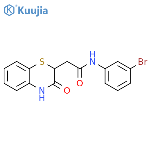 N-(3-bromophenyl)-2-(3-oxo-3,4-dihydro-2H-1,4-benzothiazin-2-yl)acetamide structure
