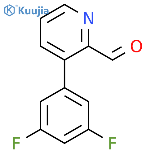 3-(3,5-difluorophenyl)pyridine-2-carbaldehyde structure