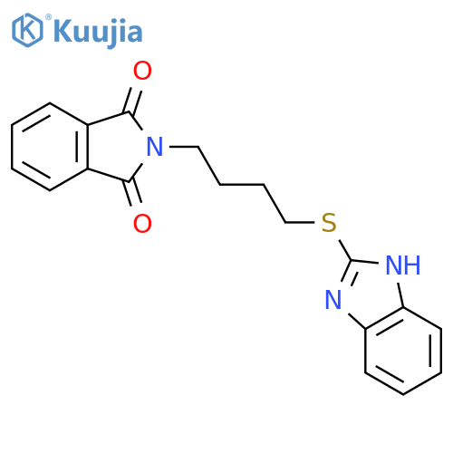 2-4-(1H-1,3-benzodiazol-2-ylsulfanyl)butyl-2,3-dihydro-1H-isoindole-1,3-dione structure