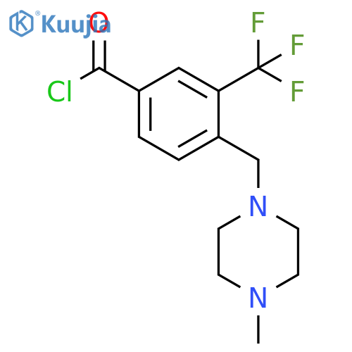Benzoyl chloride, 4-[(4-methyl-1-piperazinyl)methyl]-3-(trifluoromethyl)- structure