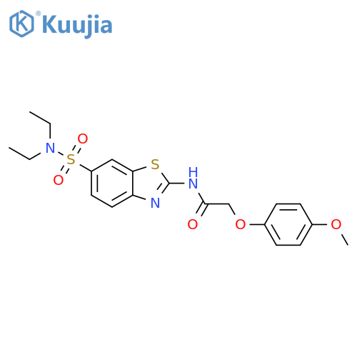 N-[6-(diethylsulfamoyl)-1,3-benzothiazol-2-yl]-2-(4-methoxyphenoxy)acetamide structure