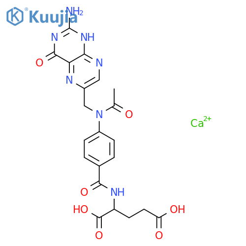 L-Glutamicacid,N-[4-[acetyl[(2-amino-1,4-dihydro-4-oxo-6-pteridinyl)methyl]amino]benzoyl]-,calcium salt (1:1) (9CI) structure