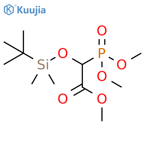 Acetic acid, 2-(dimethoxyphosphinyl)-2-[[(1,1-dimethylethyl)dimethylsilyl]oxy]-, methyl ester structure