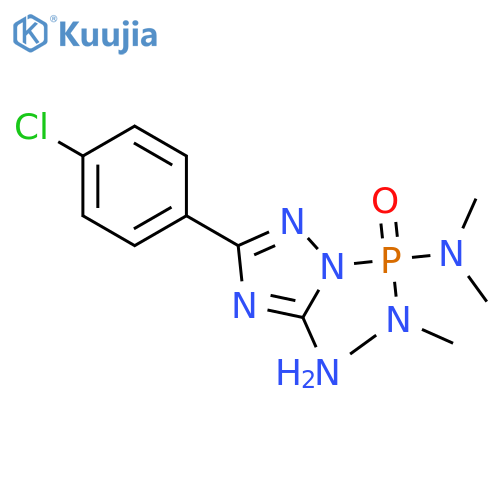 P-[5-amino-3-(4-chlorophenyl)-1H-1,2,4-triazol-1-yl]-N,N,N',N'-tetramethylphosphonic diamide structure