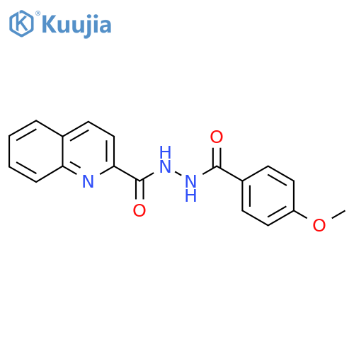 N'-(4-methoxybenzoyl)quinoline-2-carbohydrazide structure