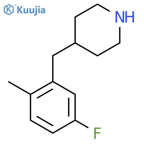 4-(5-Fluoro-2-methyl-benzyl)-piperidine structure