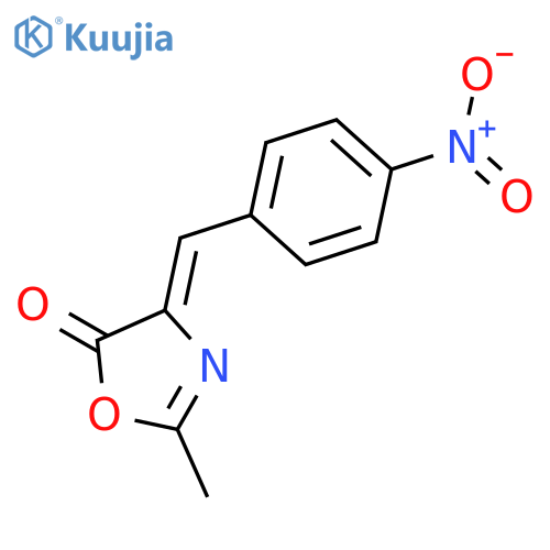 2-methyl-4-(4-nitrophenyl)methylidene-4,5-dihydro-1,3-oxazol-5-one structure
