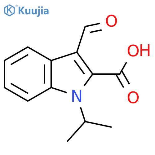 3-formyl-1-(propan-2-yl)-1H-indole-2-carboxylic acid structure