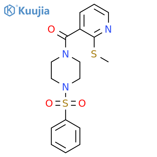 1-(Benzenesulfonyl)-4-[2-(methylsulfanyl)pyridine-3-carbonyl]piperazine structure