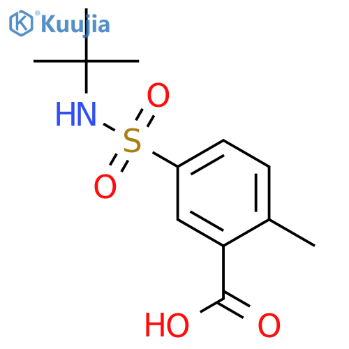 5-(tert-butylsulfamoyl)-2-methylbenzoic acid structure