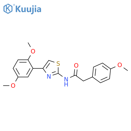 N-[4-(2,5-dimethoxyphenyl)-1,3-thiazol-2-yl]-2-(4-methoxyphenyl)acetamide structure