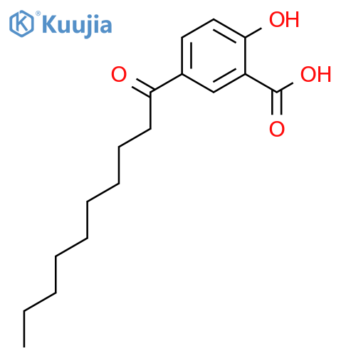 BENZOIC ACID, 2-HYDROXY-5-(1-OXODECYL)- structure