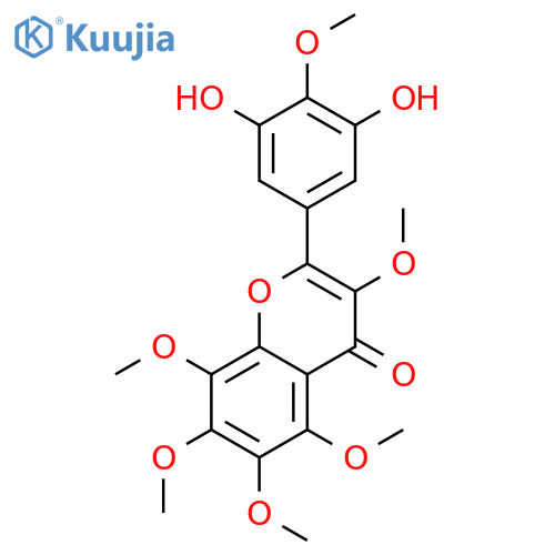 3',5'-dihydroxy-3,5,6,7,8,4'-hexamethoxyflavone structure