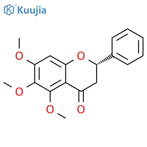 4H-1-Benzopyran-4-one, 2,3-dihydro-5,6,7-trimethoxy-2-phenyl-, (S)- structure