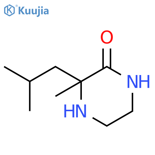3-methyl-3-(2-methylpropyl)piperazin-2-one structure
