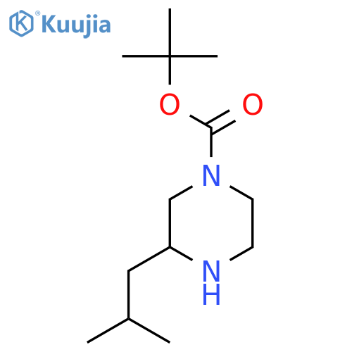 tert-butyl 3-(2-methylpropyl)piperazine-1-carboxylate structure