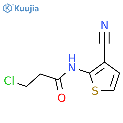 3-chloro-N-(3-cyanothiophen-2-yl)propanamide structure