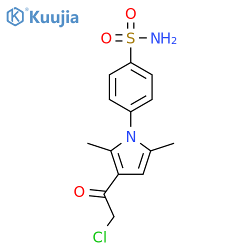 4-3-(2-chloroacetyl)-2,5-dimethyl-1H-pyrrol-1-ylbenzene-1-sulfonamide structure